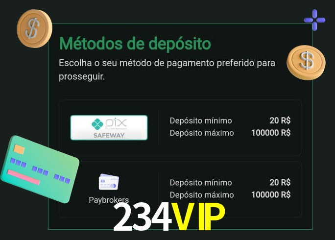 O cassino 234VIPbet oferece uma grande variedade de métodos de pagamento
